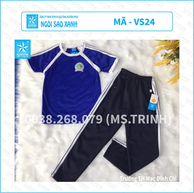 ÁO THỂ DỤC VS24 - TIỂU HỌC MẠC ĐỈNH CHI